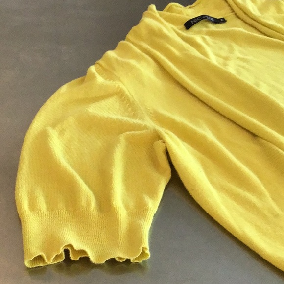 Nic&Zoe shrug/bolero. Citrus (lemon-lime) color. Medium - Picture 4 of 7